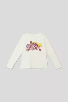 Лонгслив хлопковый с принтом OVS