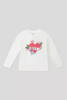 Лонгслив хлопковый с принтом OVS