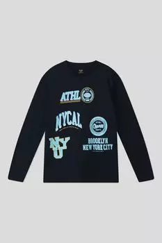 Лонгслив хлопковый с принтом OVS