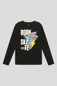 Лонгслив хлопковый с принтом OVS