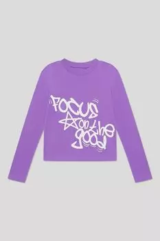 Лонгслив хлопковый с принтом OVS