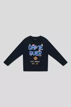 Лонгслив хлопковый с принтом OVS