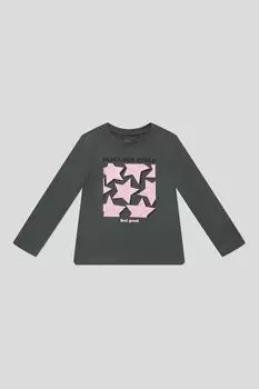 Лонгслив хлопковый с принтом OVS