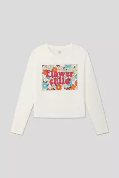 Лонгслив хлопковый с принтом OVS