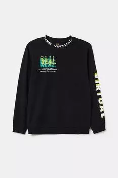 Лонгслив хлопковый с принтом OVS