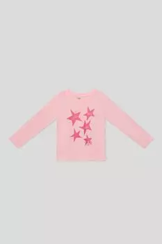 Лонгслив хлопковый с принтом OVS