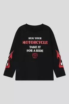 Лонгслив хлопковый с принтом OVS