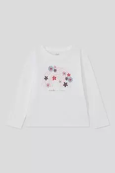 Лонгслив хлопковый с принтом OVS