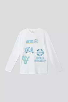 Лонгслив хлопковый с принтом OVS