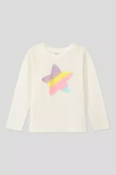 Лонгслив хлопковый с принтом OVS