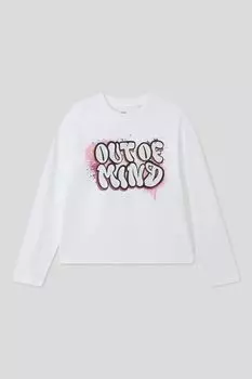 Лонгслив хлопковый с принтом OVS