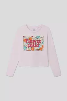 Лонгслив хлопковый с принтом OVS