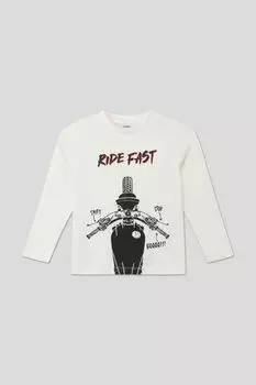 Лонгслив хлопковый с принтом OVS