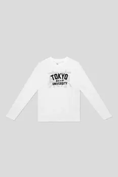 Лонгслив хлопковый с принтом OVS