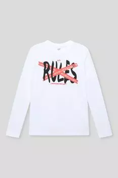 Лонгслив хлопковый с принтом OVS