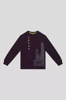 Лонгслив хлопковый с принтом OVS