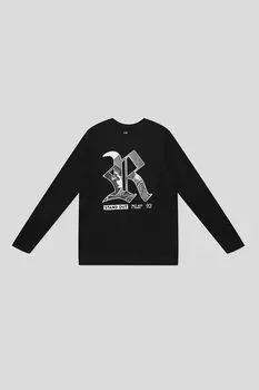 Лонгслив хлопковый с принтом OVS