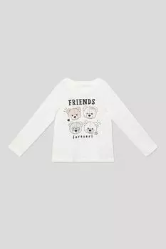 Лонгслив хлопковый с принтом OVS