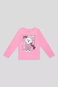 Лонгслив хлопковый с принтом OVS