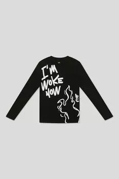 Лонгслив хлопковый с принтом OVS