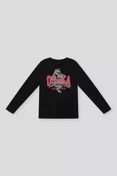 Лонгслив хлопковый с принтом OVS