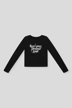 Лонгслив хлопковый с принтом OVS