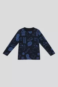 Лонгслив хлопковый с принтом OVS