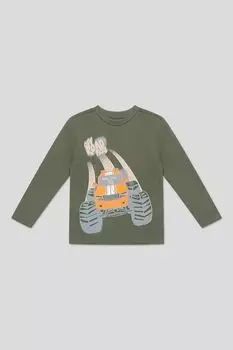 Лонгслив хлопковый с принтом OVS