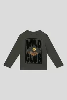 Лонгслив хлопковый с принтом OVS