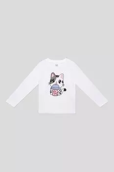 Лонгслив хлопковый с принтом OVS