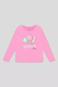 Лонгслив хлопковый с принтом OVS