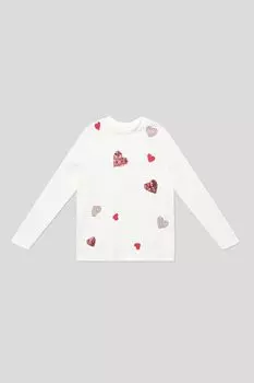 Лонгслив хлопковый с принтом OVS