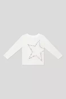 Лонгслив хлопковый с принтом OVS