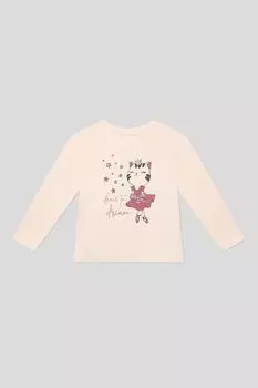 Лонгслив хлопковый с принтом OVS