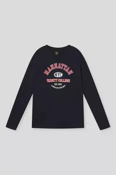 Лонгслив хлопковый с принтом OVS