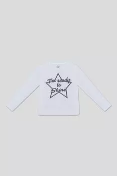 Лонгслив хлопковый с принтом OVS