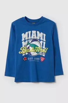 Лонгслив хлопковый с принтом OVS