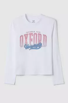 Лонгслив хлопковый с принтом OVS