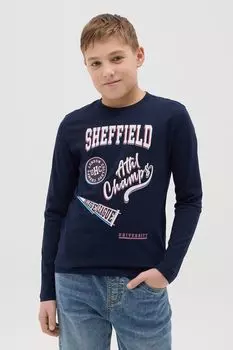 Лонгслив хлопковый с принтом OVS