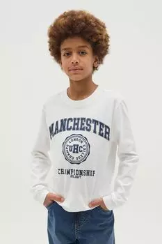 Лонгслив хлопковый с принтом OVS