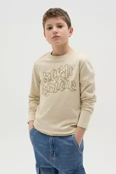 Лонгслив хлопковый с принтом OVS