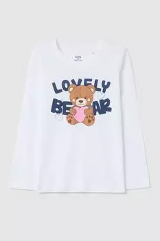 Лонгслив хлопковый с принтом OVS