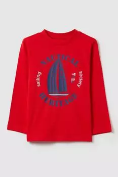 Лонгслив хлопковый с принтом OVS