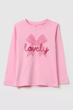 Лонгслив хлопковый с принтом OVS