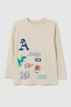 Лонгслив хлопковый с принтом OVS