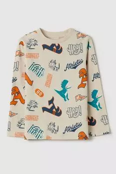 Лонгслив хлопковый с принтом OVS