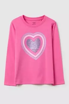 Лонгслив хлопковый с принтом OVS