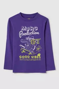 Лонгслив хлопковый с принтом OVS