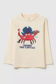 Лонгслив хлопковый с принтом OVS