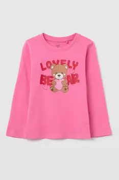 Лонгслив хлопковый с принтом OVS